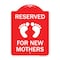 Signmission Pink Reserved Parking for New Mothers, Red & White Aluminum Sign, 18" x 24", RW-1824-23299 A-DES-RW-1824-23299 - alternate 1